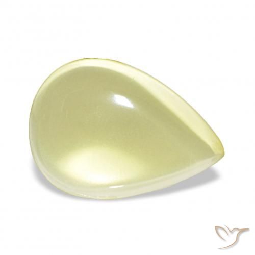 Quartzo Amarelo Abacaxi Claro Natural 8.66ct, Formato de pêra, Transparente