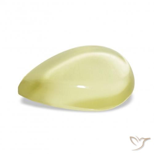 Quartzo Amarelo Abacaxi Claro Natural 8.66ct, Formato de pêra, Transparente