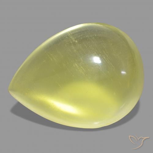 Quartzo Luz amarela Natural 31.50ct, Formato de pêra, Transparente