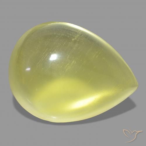 Quartzo Luz amarela Natural 31.50ct, Formato de pêra, Transparente