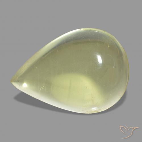 Quartzo Luz amarela Natural 15.99ct, Formato de pêra, Transparente