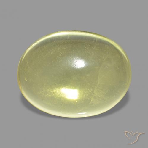 Quartzo Amarelo Abacaxi Claro Natural 9.59ct, oval, Transparente