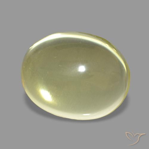 Quartzo Amarelo Abacaxi Claro Natural 4.65ct, oval, Transparente