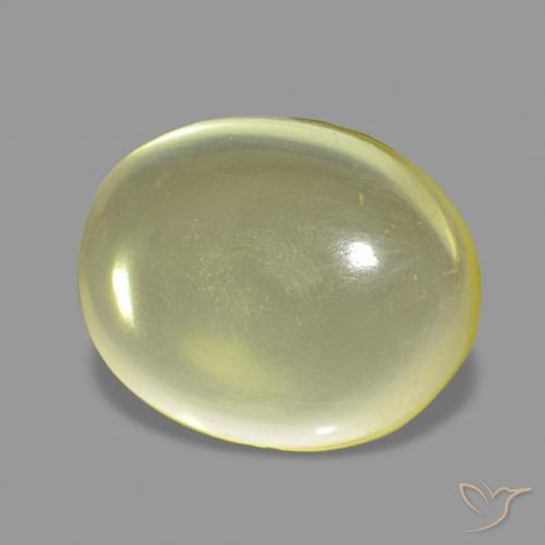 Quartzo Amarelo Abacaxi Claro Natural 4.91ct, oval, Transparente