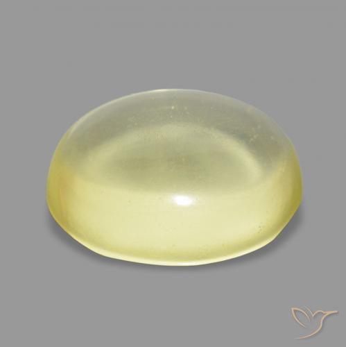 Quartzo Amarelo Abacaxi Claro Natural 4.91ct, oval, Transparente