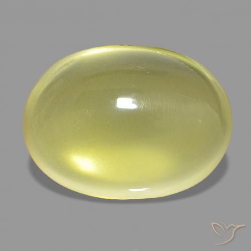 Quartzo Amarelo Abacaxi Claro Natural 19.24ct, oval, Transparente