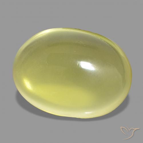 Quartzo Amarelo Abacaxi Claro Natural 19.24ct, oval, Transparente