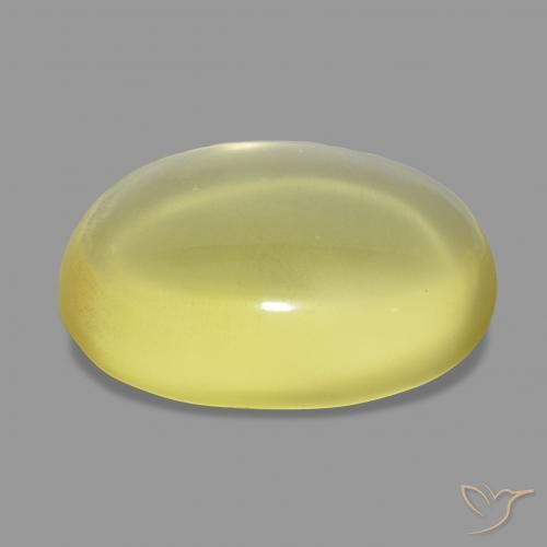 Quartzo Amarelo Abacaxi Claro Natural 19.24ct, oval, Transparente