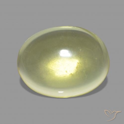 Quartzo Amarelo Abacaxi Claro Natural 11.54ct, oval, Transparente