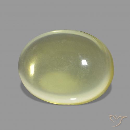 Quartzo Amarelo Abacaxi Claro Natural 11.54ct, oval, Transparente