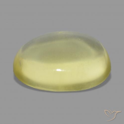 Quartzo Amarelo Abacaxi Claro Natural 11.54ct, oval, Transparente
