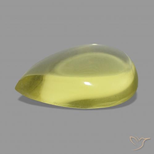 Quartzo Luz amarela Natural 5.60ct, Formato de pêra, Transparente
