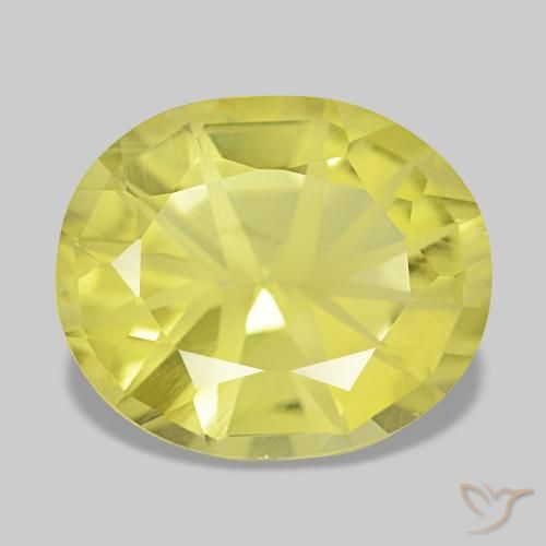 Quartzo amarelo natural 7,27ct, corte oval, VVS-VS