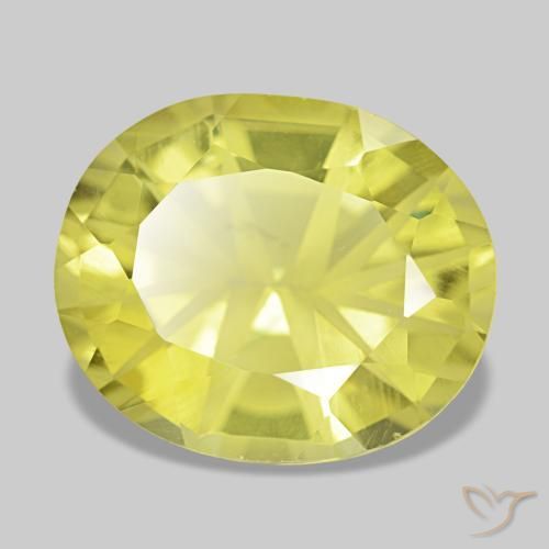Quartzo amarelo natural 7,27ct, corte oval, VVS-VS