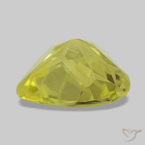 Quartzo amarelo natural 3,78ct, formato de coração, VS