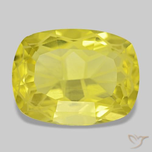 Quartzo amarelo natural 11,85ct, almofada cortada, VS