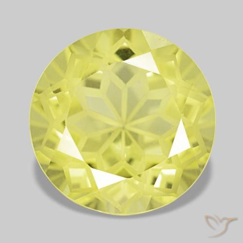 3.92ct amarelo quartzo, redondo, VVS