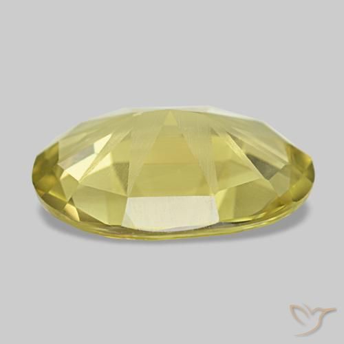 Quartzo amarelo natural 4,34ct, corte oval, VVS