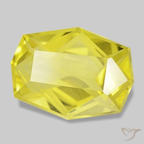 Quartzo amarelo natural 12,75ct, forma extravagante, VVS