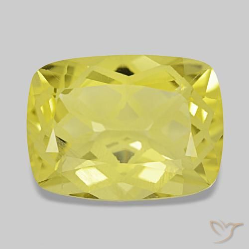 5.60ct amarelo quartzo, almofada, VVS