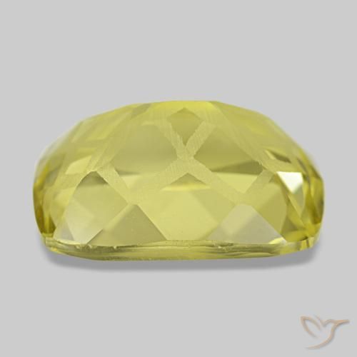 Quartzo amarelo natural 5,60ct, almofada cortada, VVS