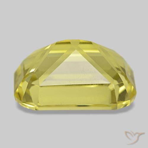 Quartzo amarelo natural 8,97ct, corte esmeralda, VVS