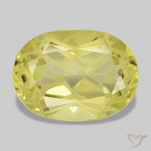 5.32ct amarelo quartzo, almofada, VVS