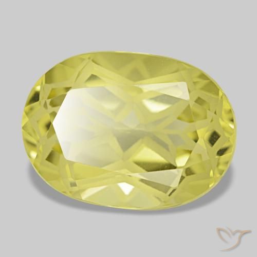 Quartzo amarelo natural 5,32ct, almofada cortada, VVS