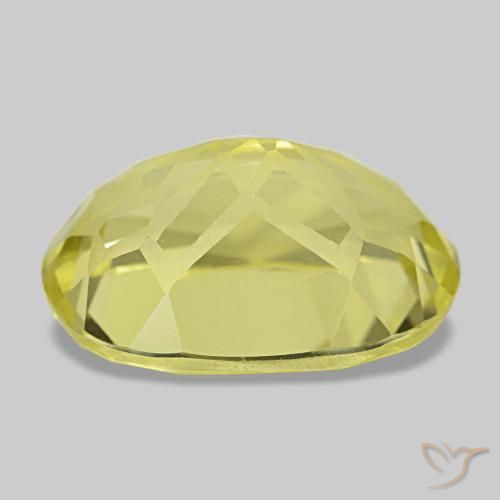 Quartzo amarelo natural 5,32ct, almofada cortada, VVS