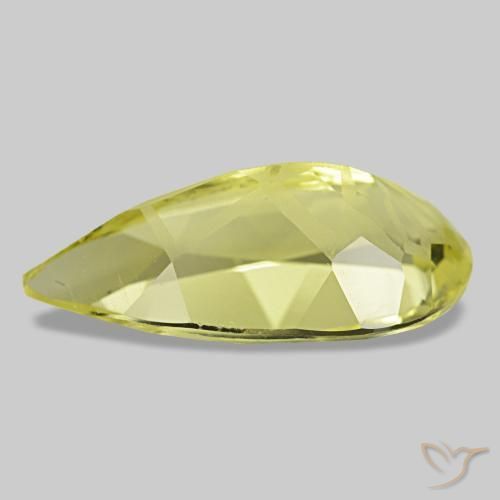 Quartzo amarelo natural 4,70ct, formato de pêra, VVS