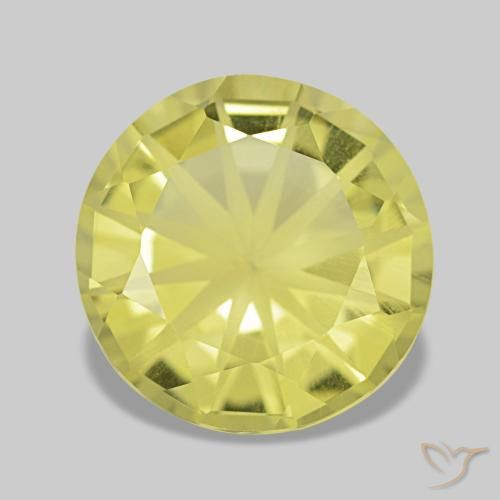 Quartzo amarelo natural 2,51ct, corte redondo, VVS