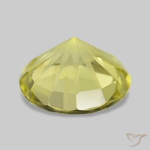 Quartzo amarelo natural 2,51ct, corte redondo, VVS