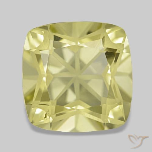 Quartzo amarelo natural 5,07ct, almofada cortada, VVS