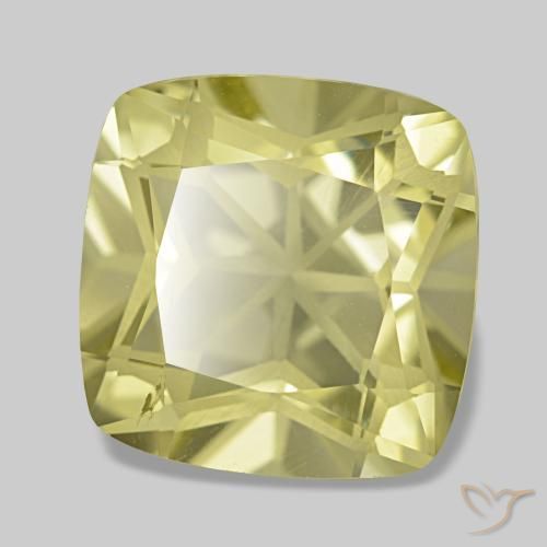 Quartzo amarelo natural 5,07ct, almofada cortada, VVS