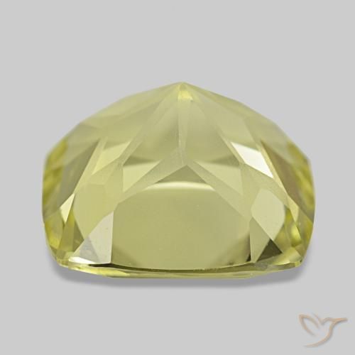 Quartzo amarelo natural 5,07ct, almofada cortada, VVS