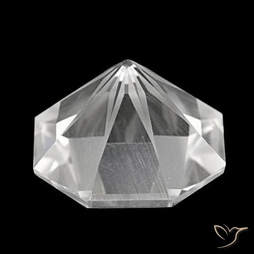 Quartzo branco natural 23,18ct, corte esmeralda, VVS-VS