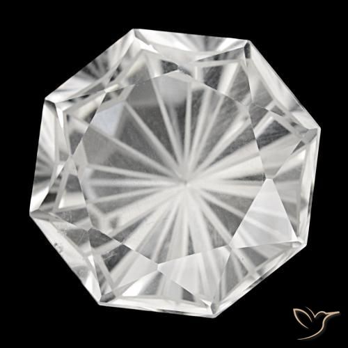 Quartzo branco natural 48,56ct, corte esmeralda, VS