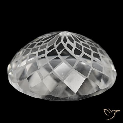 Quartzo branco natural 52,40ct, corte oval, VVS-VS