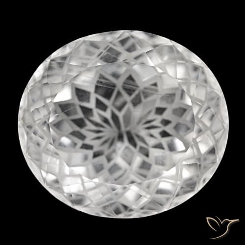 Quartzo branco natural 58,94ct, corte oval, VS