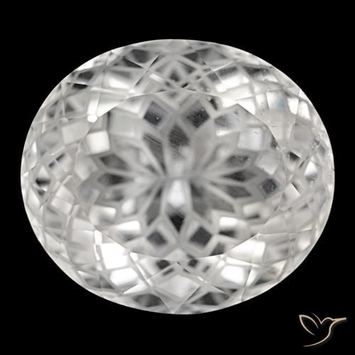 Quartzo branco natural 76,48ct, corte oval, VS