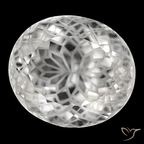 Quartzo branco natural 76,48ct, corte oval, VS