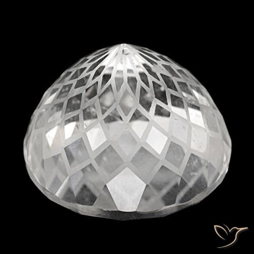 Quartzo branco natural 77,33ct, corte redondo, VS