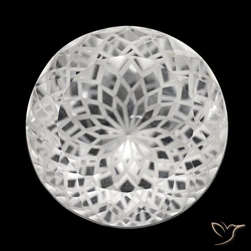 51.15ct branco quartzo, redondo, VVS-VS