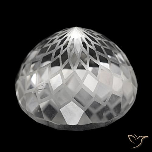 Quartzo branco natural 51,15ct, corte redondo, VVS-VS