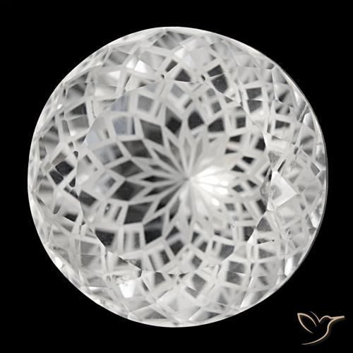 Quartzo branco natural 73,76ct, corte redondo, VS