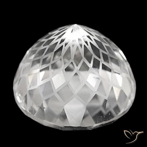 Quartzo branco natural 73,76ct, corte redondo, VS