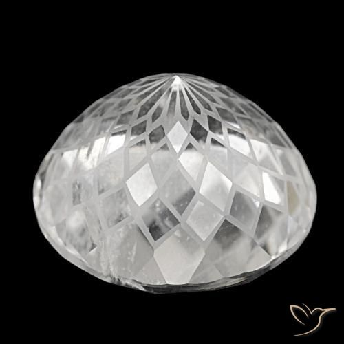 Quartzo branco natural 39,82ct, corte redondo, VS-SI