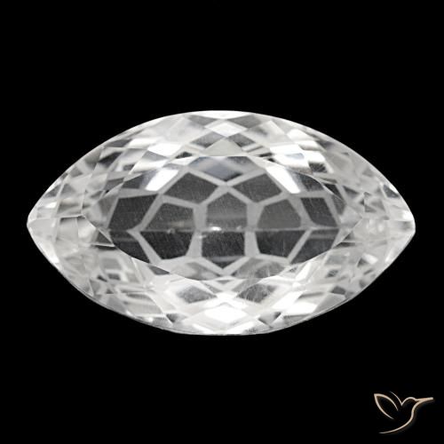Quartzo branco natural 32,05ct, marquise, VS