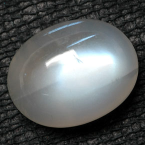Pedra da lua arco-íris branco natural 5,72ct, transparente, transparente/translúcido