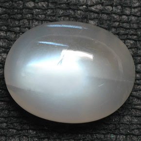 Pedra da lua arco-íris branco natural 5,72ct, transparente, transparente/translúcido